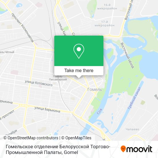 Гомельское отделение Белорусской Торгово-Промышленной Палаты map