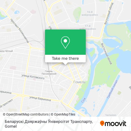 Беларускі Дзяржаўны Ўніверсітэт Транспарту map