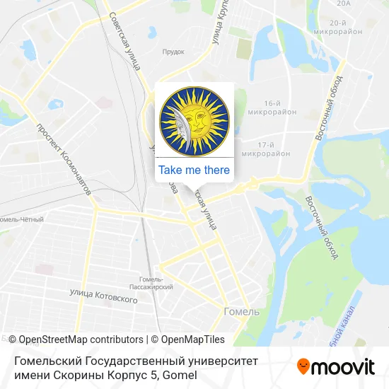 Гомельский Государственный университет имени Скорины Корпус 5 map