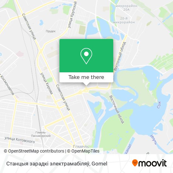 Станцыя зарадкі электрамабіляў map