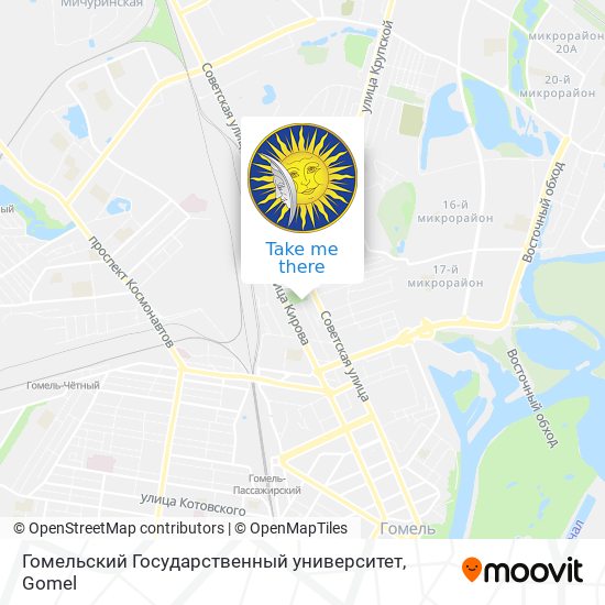 Гомельский Государственный университет map