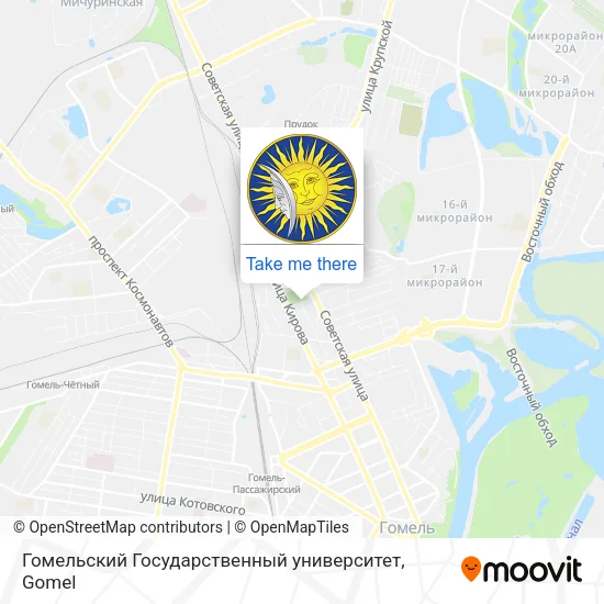 Гомельский Государственный университет map