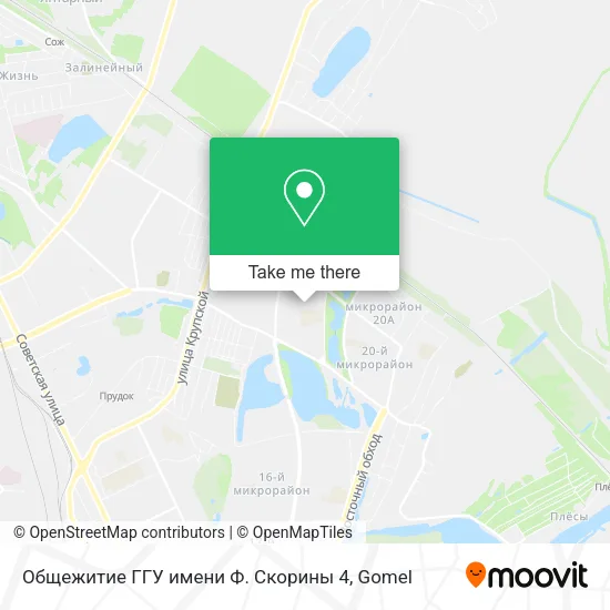 Общежитие ГГУ имени Ф. Скорины 4 map