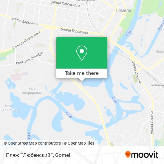 Пляж ""Любенский"" map