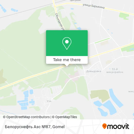 Белоруснефть Азс №87 map
