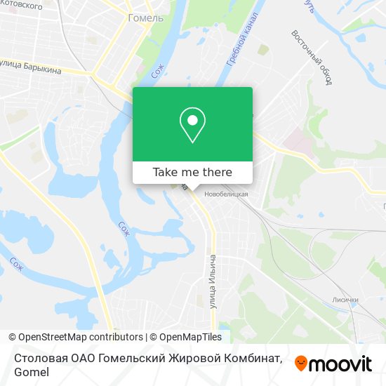 Столовая ОАО Гомельский Жировой Комбинат map
