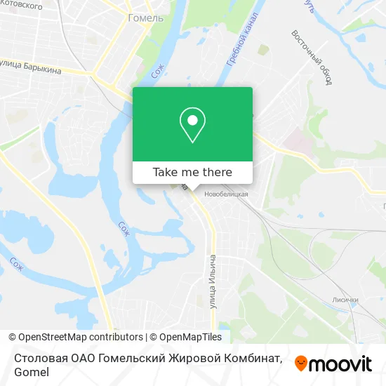 Столовая ОАО Гомельский Жировой Комбинат map