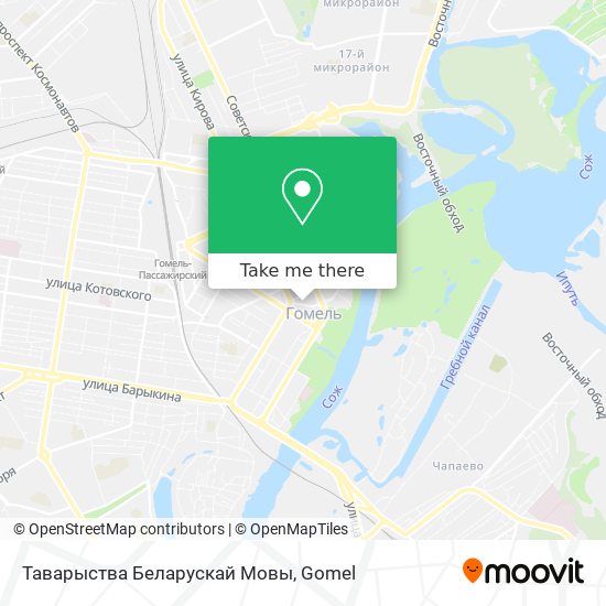 Таварыства Беларускай Мовы map