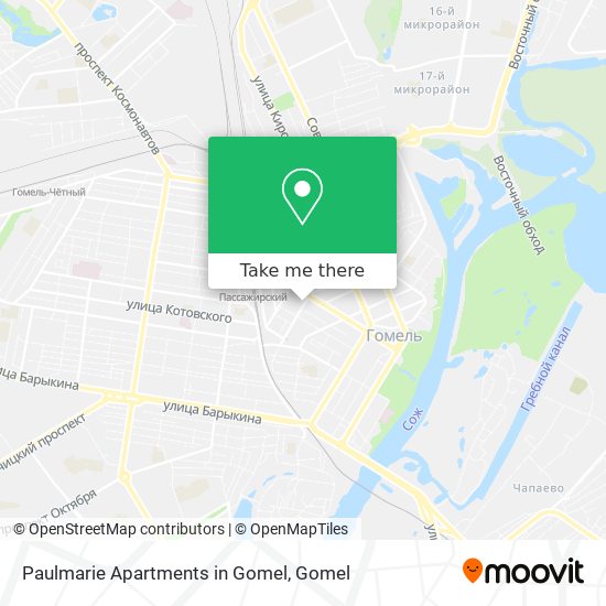 Paulmarie Apartments in Gomel map