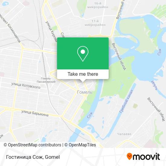 Гостиница Сож map