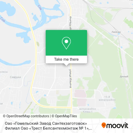 Оао «Гомельский Завод Сантехзаготовок» Филиал Оао «Трест Белсантехмонтаж № 1» map