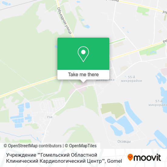 Учреждение ""Гомельский Областной Клинический Кардиологический Центр"" map