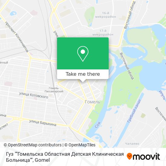 Гуз ""Гомельска Областная Детская Клиническая Больница"" map