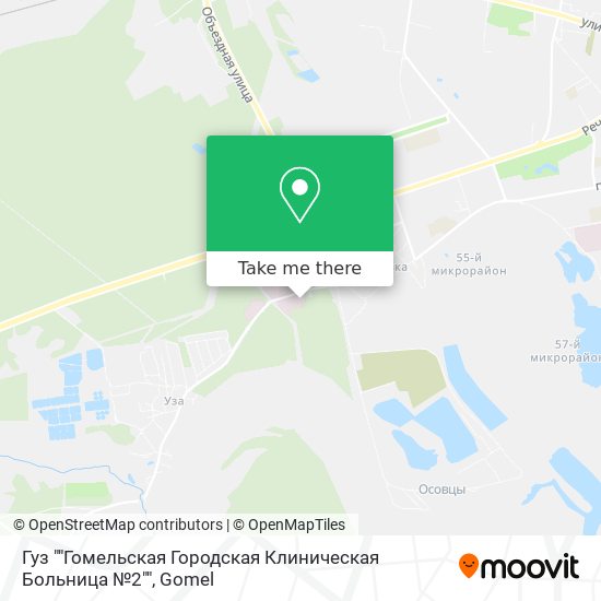 Гуз ""Гомельская Городская Клиническая Больница №2"" map