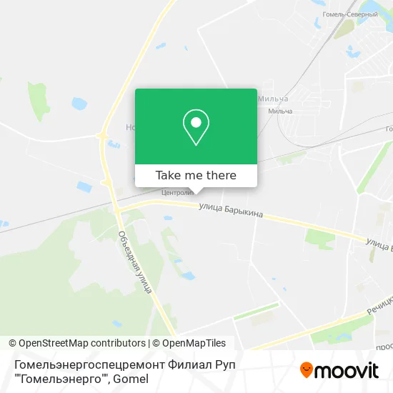 Гомельэнергоспецремонт Филиал Руп ""Гомельэнерго"" map