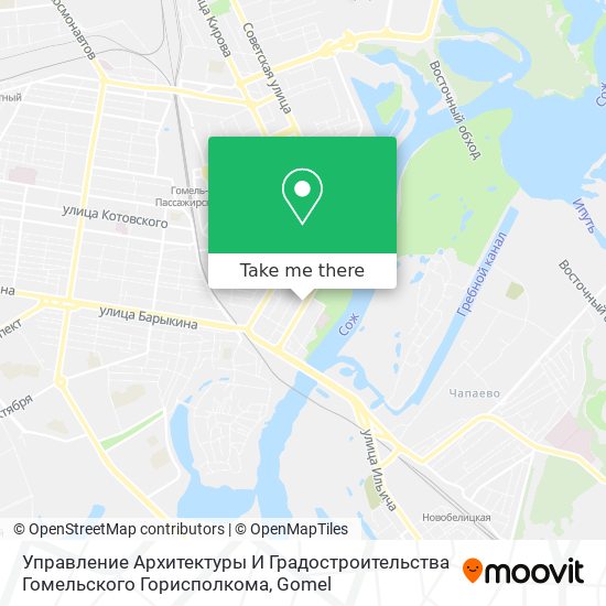 Управление Архитектуры И Градостроительства Гомельского Горисполкома map