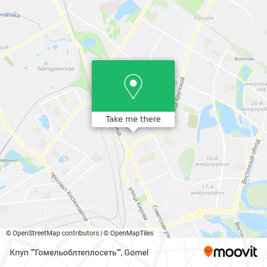 Кпуп ""Гомельоблтеплосеть"" map