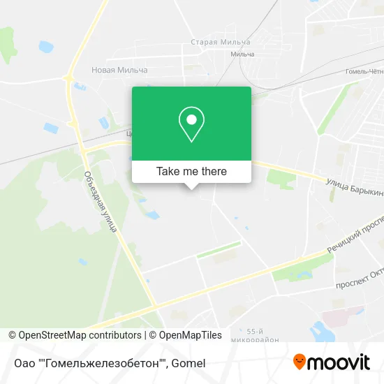 Оао ""Гомельжелезобетон"" map