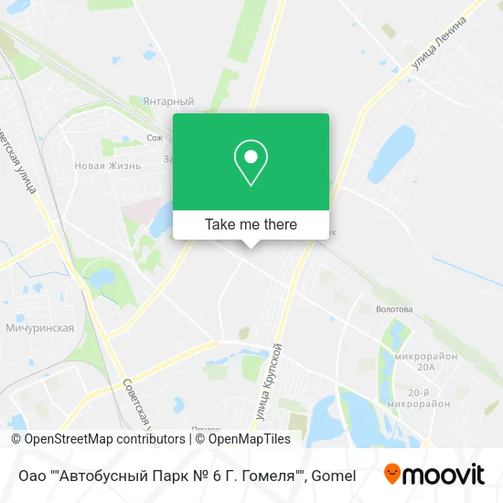 Оао ""Автобусный Парк № 6 Г. Гомеля"" map