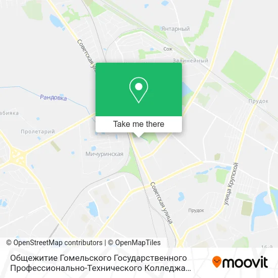 Общежитие Гомельского Государственного Профессионально-Технического Колледжа Бытового Обслуживания map