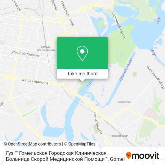 Гуз "" Гомельская Городская Клиническая Больница Скорой Медицинской Помощи"" map