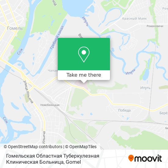 Гомельская Областная Туберкулезная Клиническая Больница map