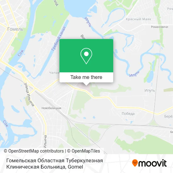 Гомельская Областная Туберкулезная Клиническая Больница map
