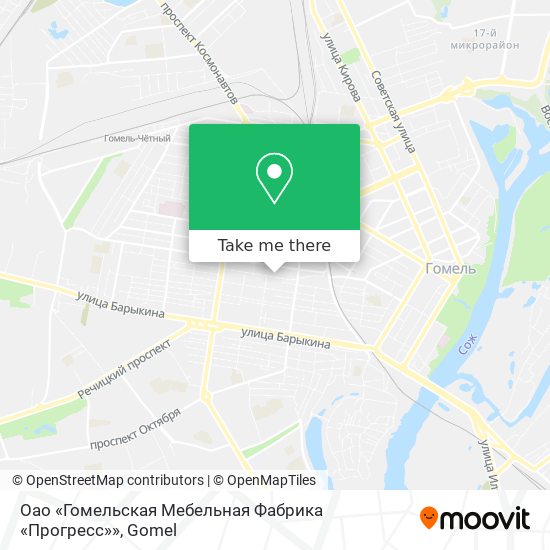 Оао «Гомельская Мебельная Фабрика «Прогресс»» map