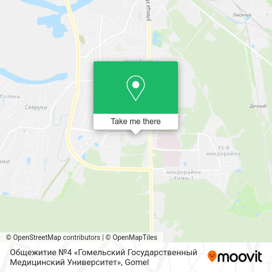 Общежитие №4 «Гомельский Государственный Медицинский Университет» map