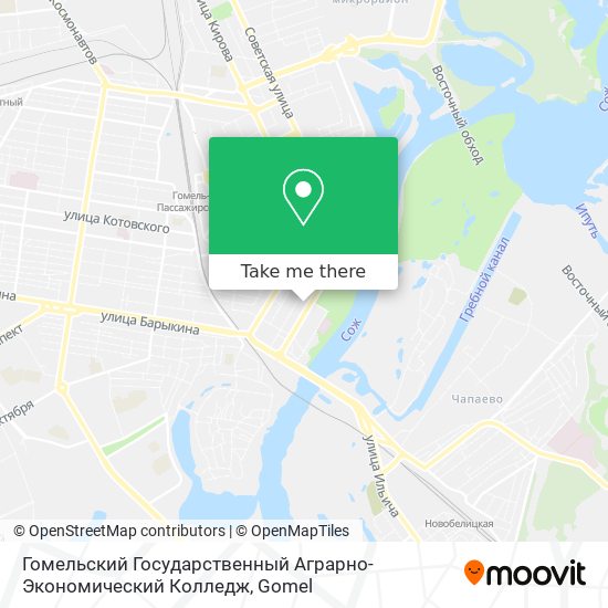 Гомельский Государственный Аграрно-Экономический Колледж map