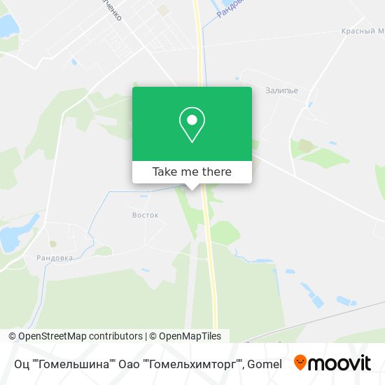 Оц ""Гомельшина"" Оао ""Гомельхимторг"" map