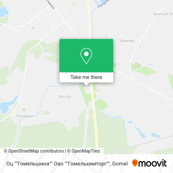 Оц ""Гомельшина"" Оао ""Гомельхимторг"" map