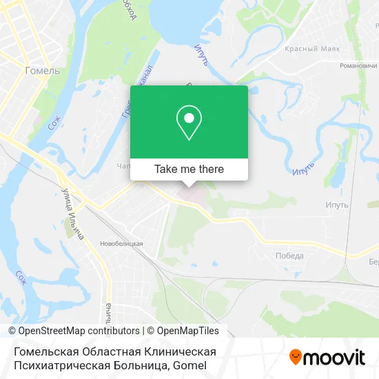 Гомельская Областная Клиническая Психиатрическая Больница map