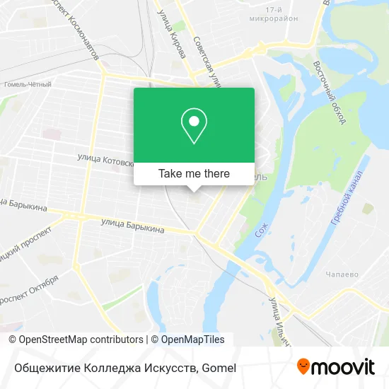 Общежитие Колледжа Искусств map