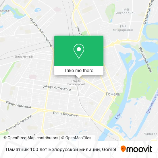Памятник 100 лет Белорусской милиции map