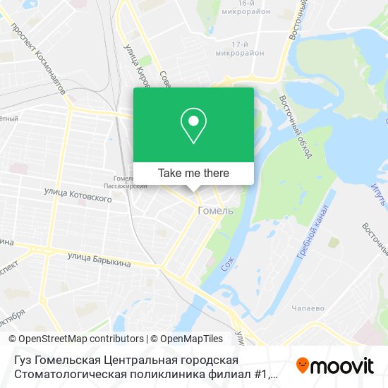 Гуз Гомельская Центральная городская Стоматологическая поликлиника филиал #1 map