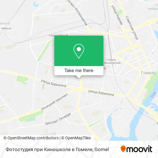Фотостудия при Киношколе в Гомеле map