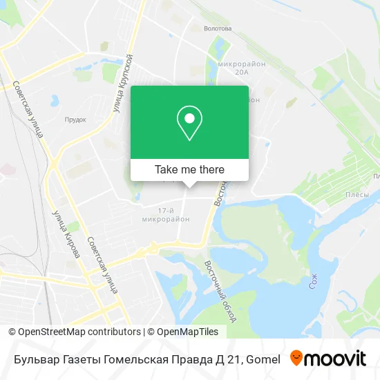 Бульвар Газеты Гомельская Правда Д 21 map