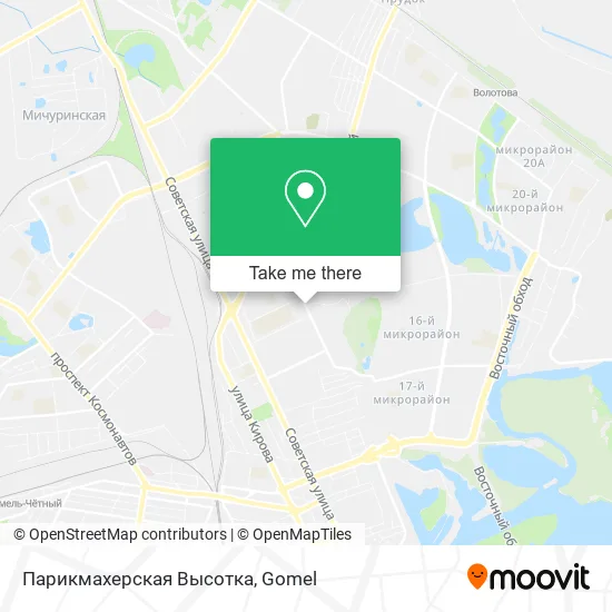 Парикмахерская Высотка map