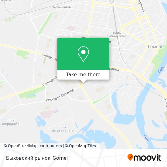 Быховский рынок map