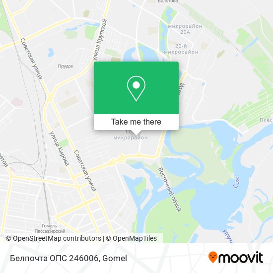 Белпочта ОПС 246006 map
