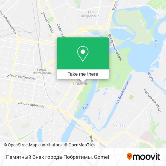 Памятный Знак города-Побратимы map