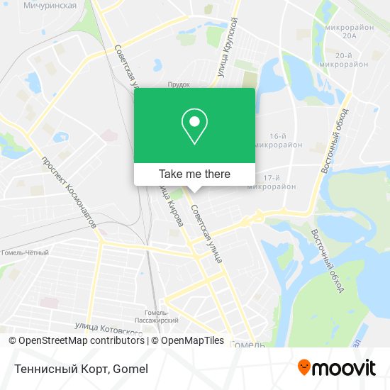 Теннисный Корт map