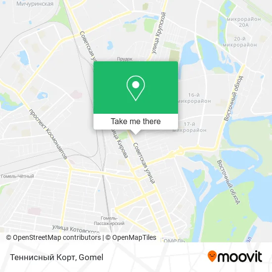 Теннисный Корт map