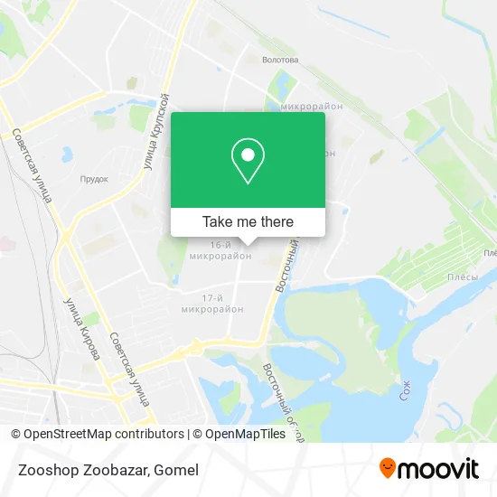 Zooshop Zoobazar map