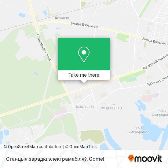 Станцыя зарадкі электрамабіляў map