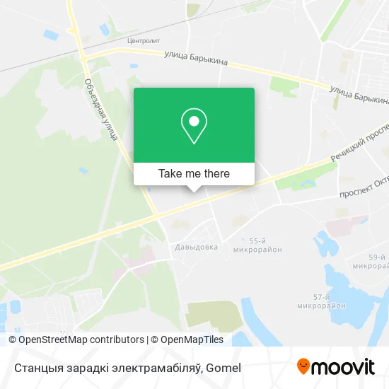 Станцыя зарадкі электрамабіляў map