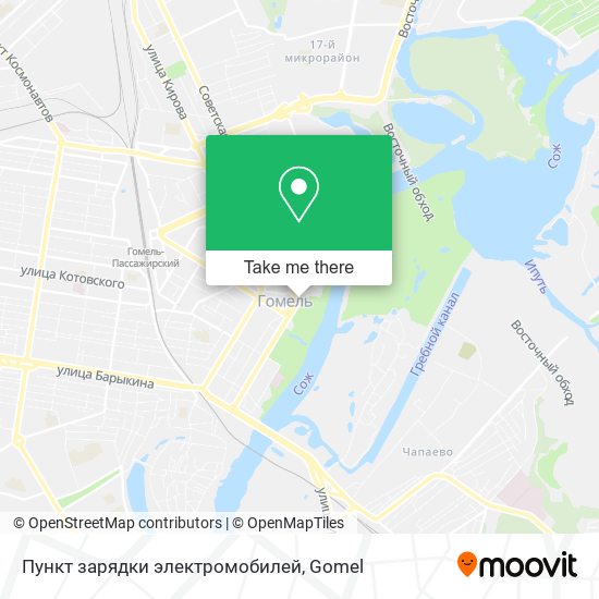 Пункт зарядки электромобилей map
