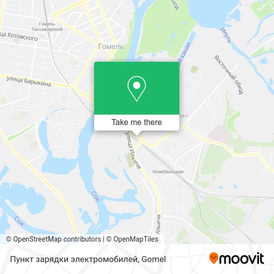 Пункт зарядки электромобилей map