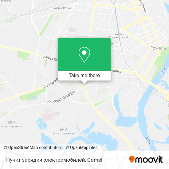 Пункт зарядки электромобилей map
